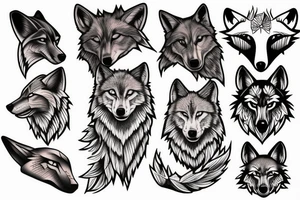 wolf tattoo idea