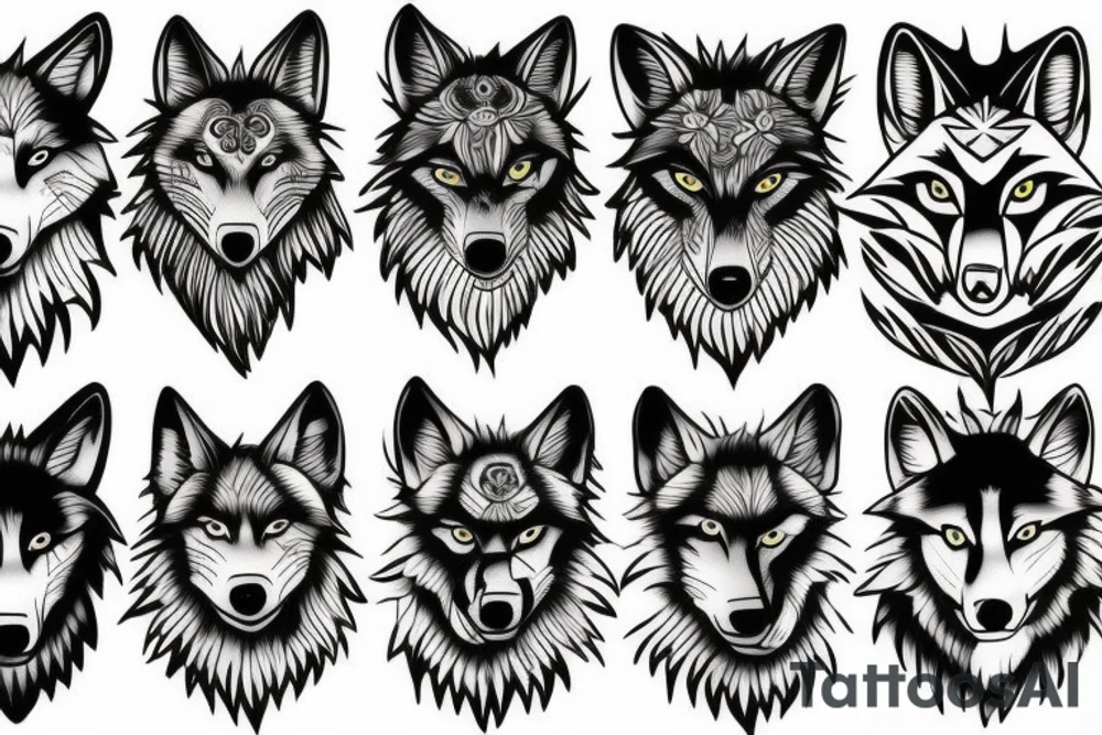 wolf tattoo idea