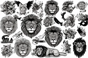 lion in pec tattoo idea