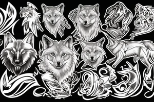 wolf in pec tattoo idea