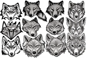 wolf in pec tattoo idea