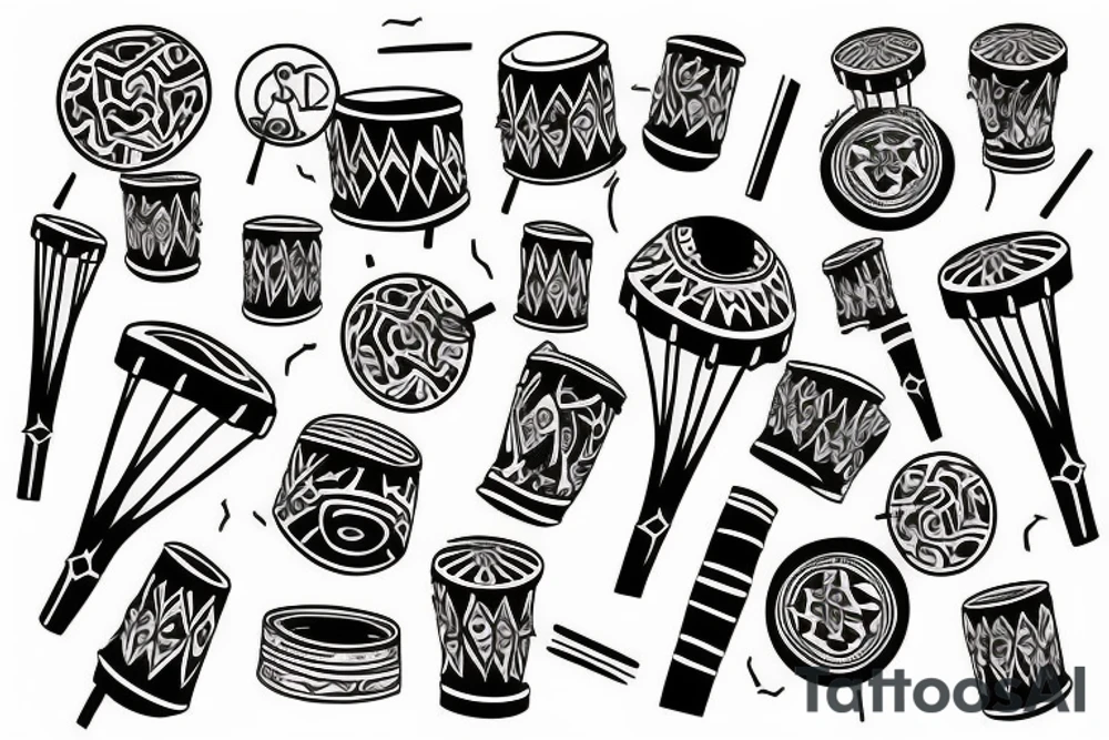 Drumming tattoo idea