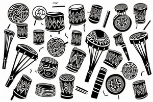 Drumming tattoo idea