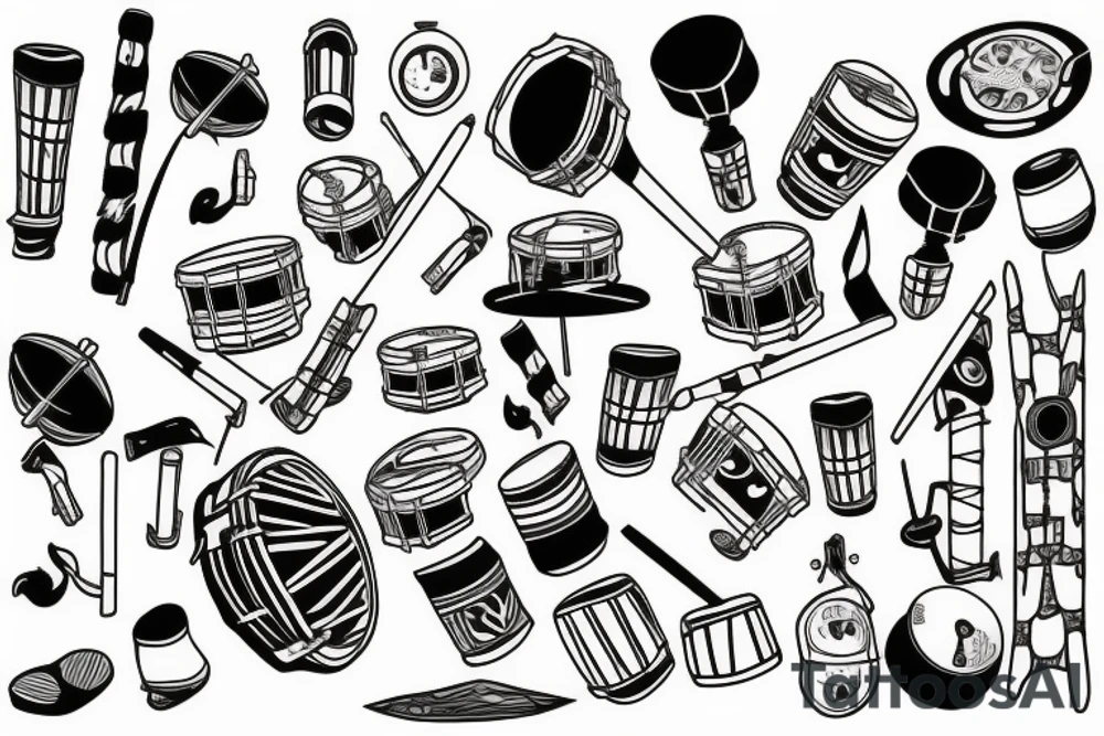 Drumming tattoo idea