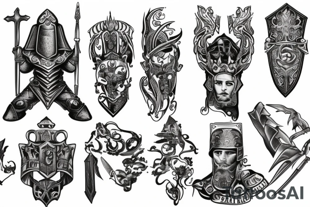 The armor of God with verse tattoo idea