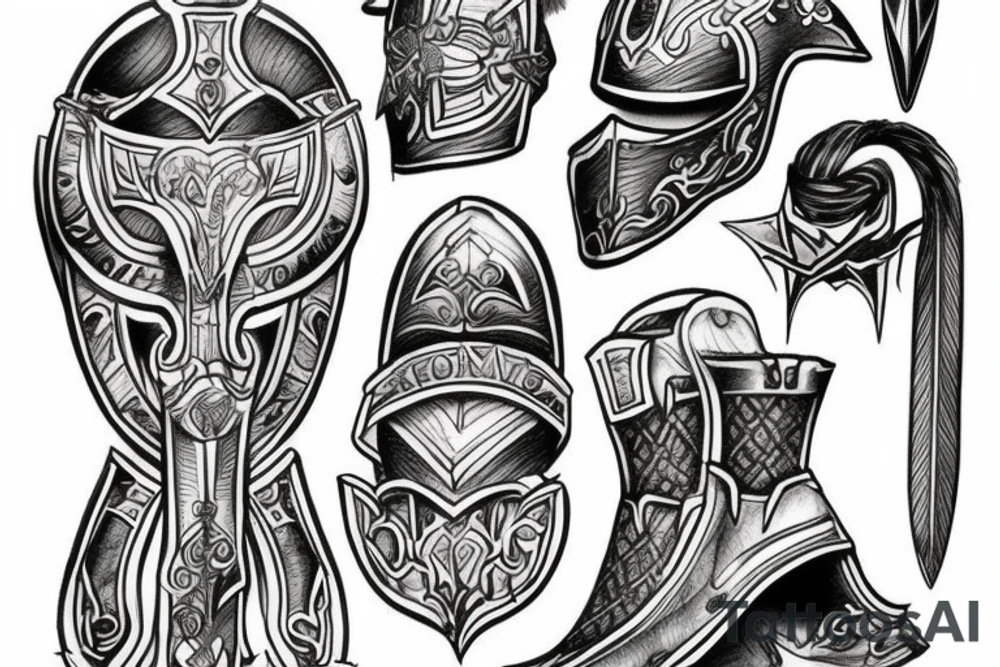 The armor of God with verse tattoo idea