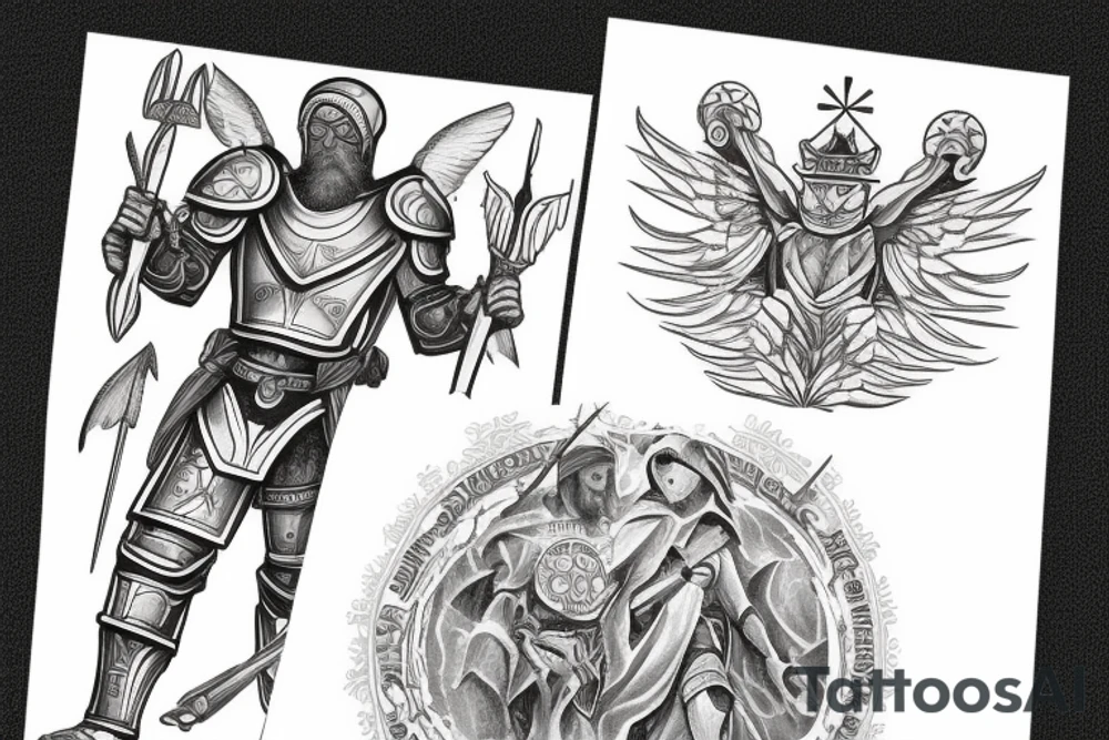 The armor of God with verse tattoo idea
