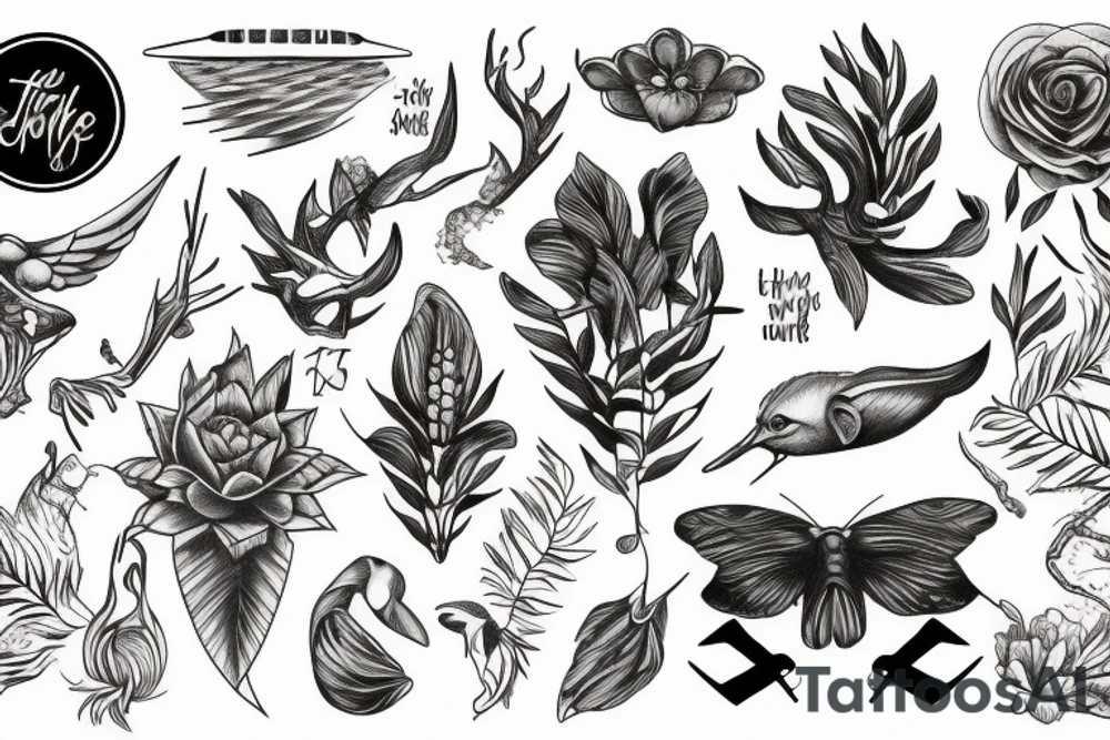 Travel nature tattoo idea