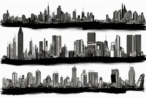 city skyline tattoo idea