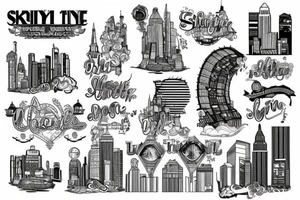 city skyline tattoo idea