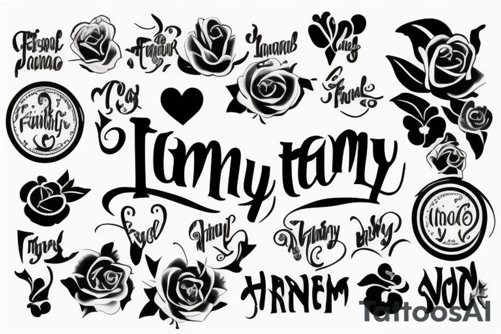 Family font tattoo idea