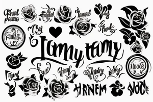 Family font tattoo idea