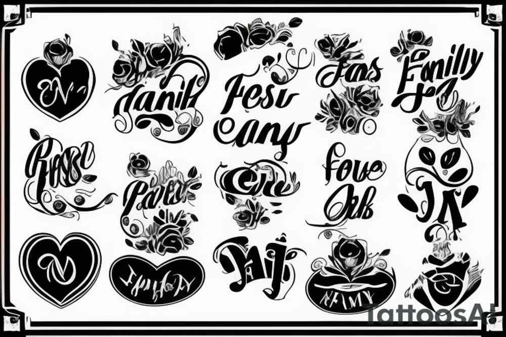 Family font tattoo idea