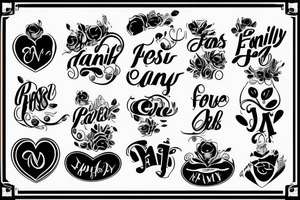 Family font tattoo idea
