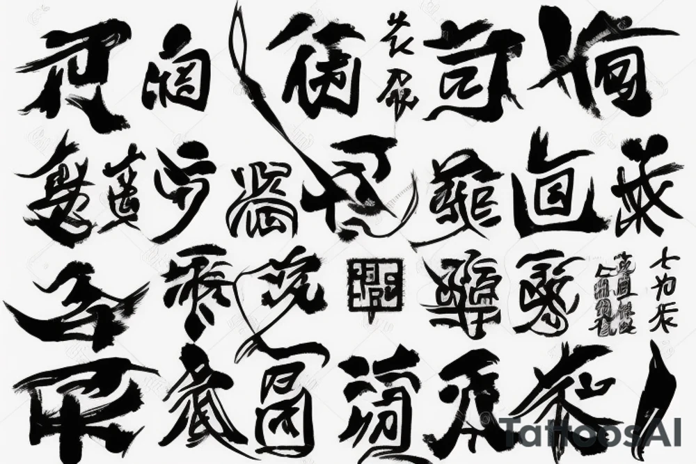 Family font Chinese tattoo idea