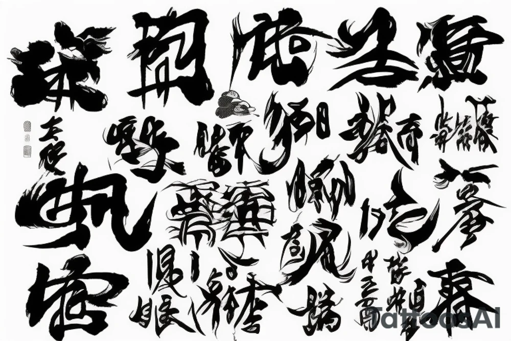 Family font Chinese tattoo idea