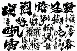 Family font Chinese tattoo idea