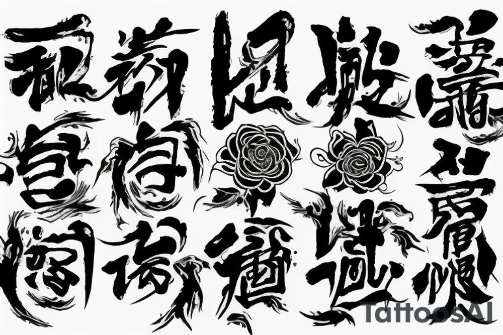 Family font Chinese tattoo idea