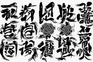 Family font Chinese tattoo idea
