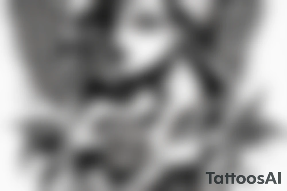 Angel crushing demon tattoo idea