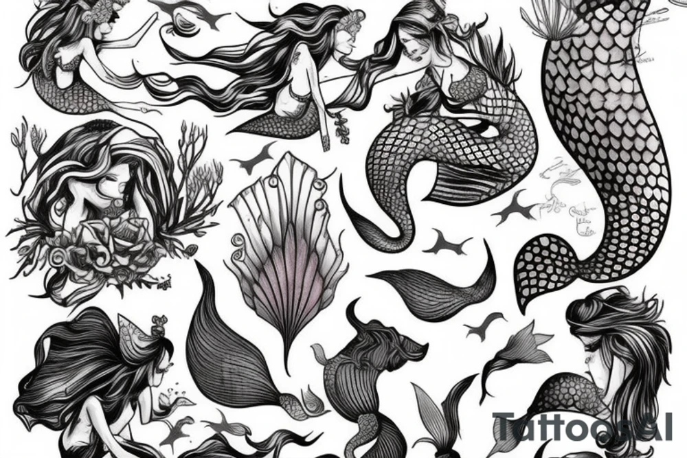 Mermaid tattoo idea
