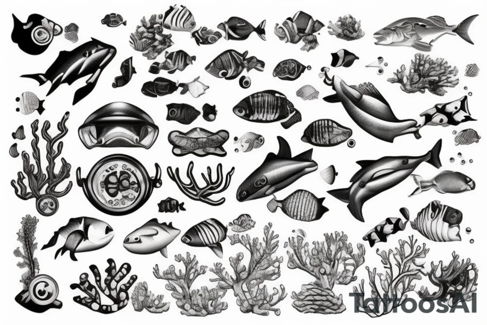 Scuba diver tattoo idea