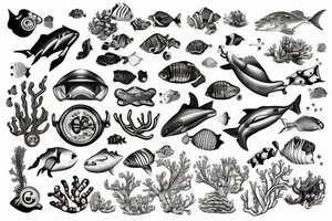 Scuba diver tattoo idea
