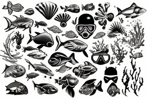 Scuba diver tattoo idea