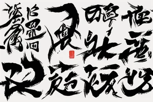 lucrative font Chinese tattoo idea