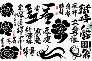 lucrative font Chinese tattoo idea