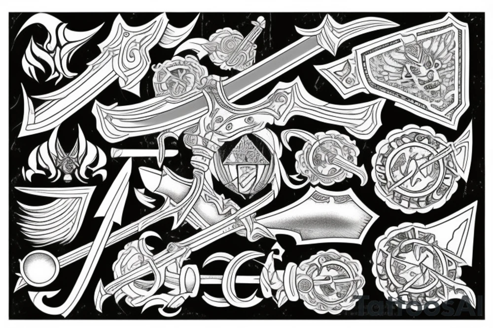 Sword and scales of Justice tattoo idea