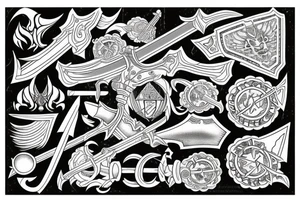 Sword and scales of Justice tattoo idea