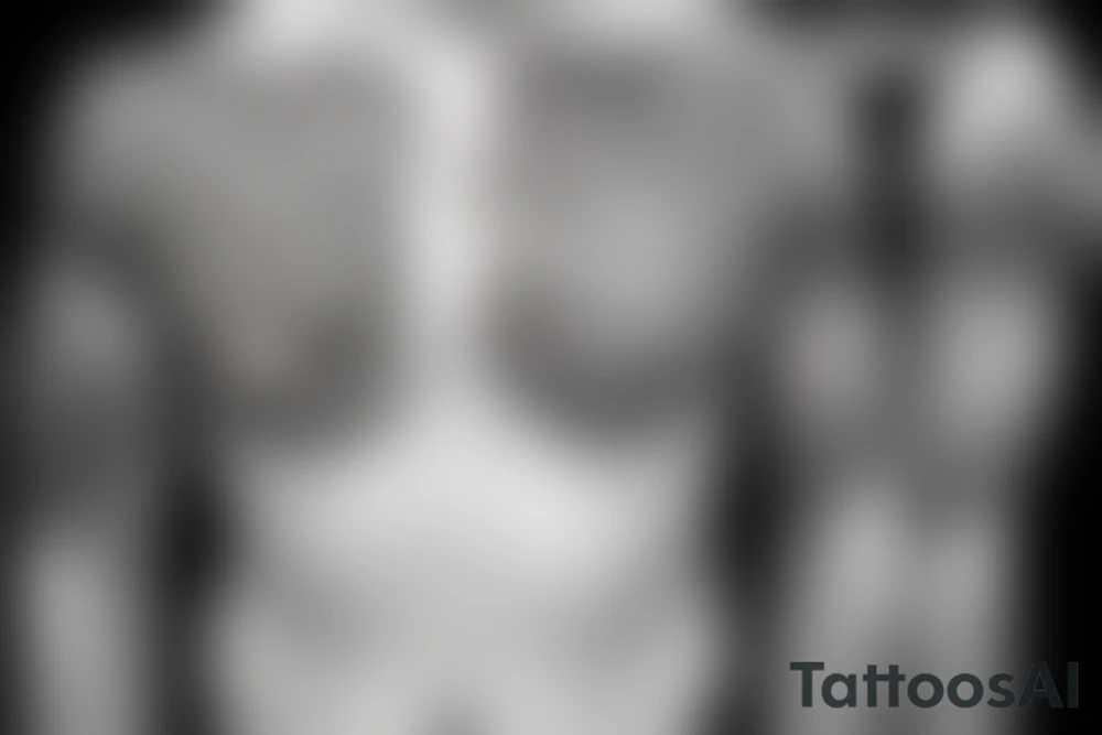 polynesian half sleeve with maltese cross in the middle tattoo idea