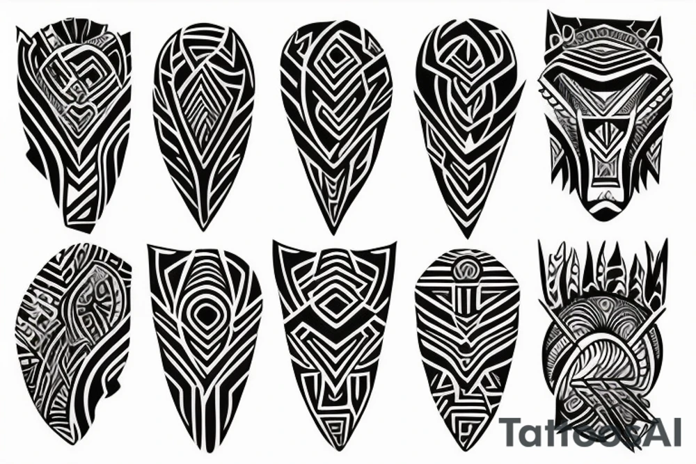 tribal half sleeve tattoo idea