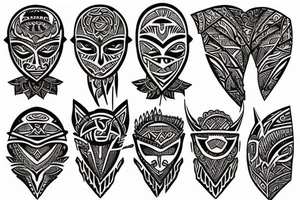 tribal half sleeve tattoo idea