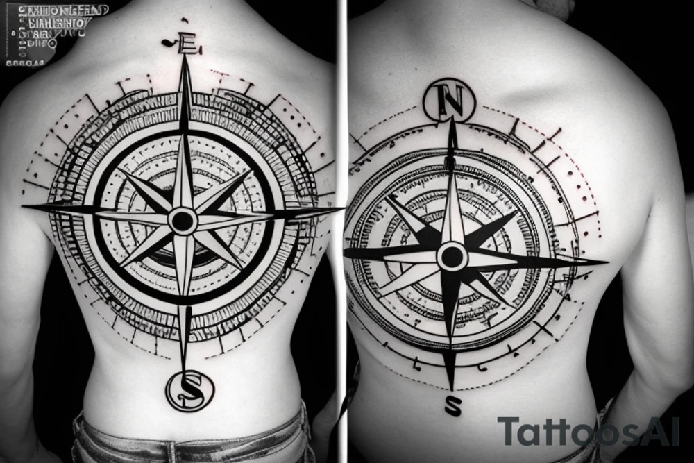 A nordic compass right pectoral tattoo tattoo idea