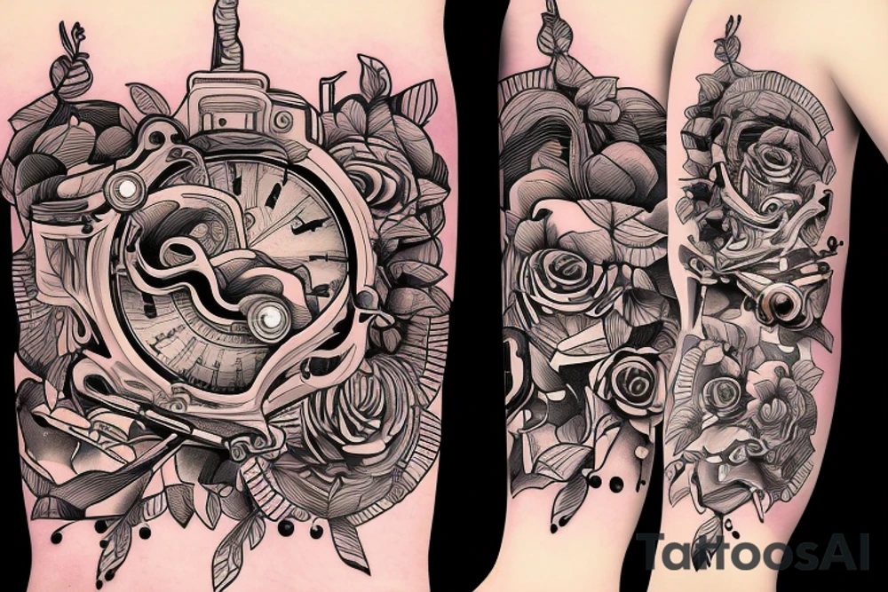 A typewriter that creates artistic images instead of words tattoo idea