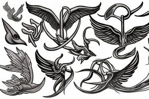 Winged triton tattoo idea