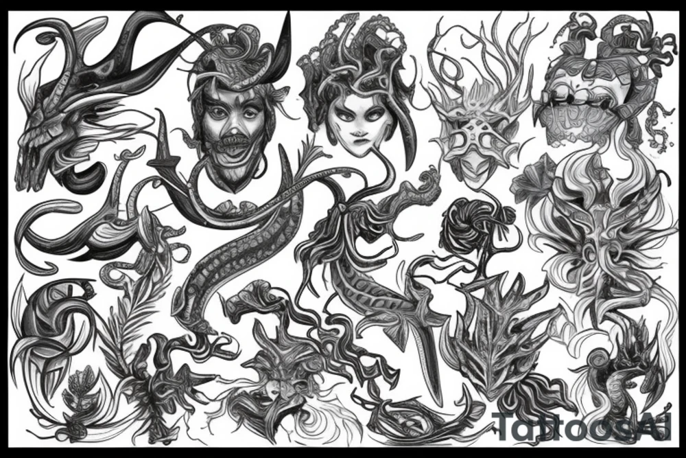 Triton staff tattoo idea