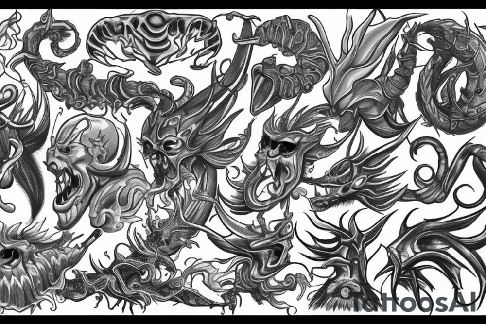 Triton staff tattoo idea