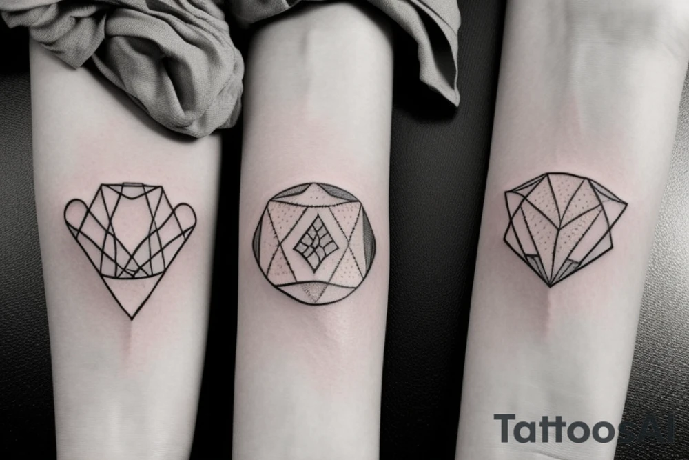Matching tattoos for two sisters. Both sisters are taurus. Older sister was born in May 1984. Younger sister was born in April 1987. Minimalist design that is feminine tattoo idea