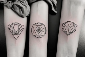 Matching tattoos for two sisters. Both sisters are taurus. Older sister was born in May 1984. Younger sister was born in April 1987. Minimalist design that is feminine tattoo idea