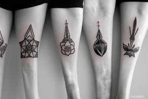 Matching tattoos for two sisters. Both sisters are taurus. Older sister was born in May 1984. Younger sister was born in April 1987. Minimalist design that is feminine tattoo idea