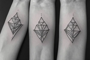 Matching tattoos for two sisters. Both sisters are taurus. Older sister was born in May 1984. Younger sister was born in April 1987. Minimalist design that is feminine tattoo idea
