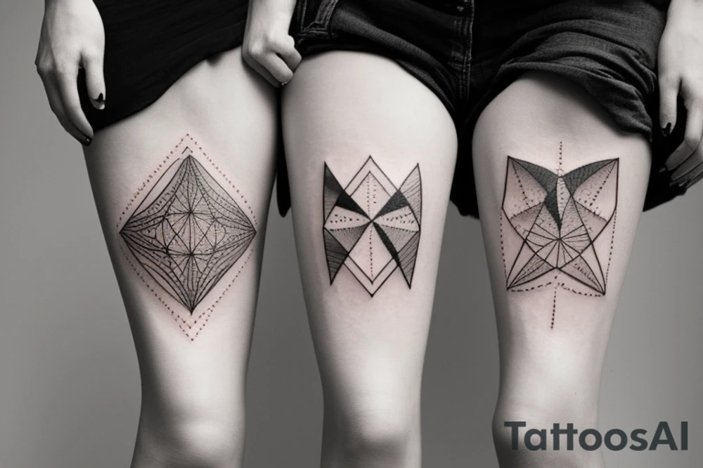 Matching tattoos for two sisters. Both sisters are taurus. Older sister was born in May 1984. Younger sister was born in April 1987. Minimalist design that is feminine tattoo idea