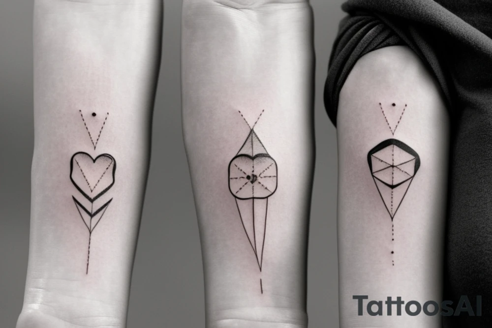 Matching tattoos for two sisters. Both sisters are taurus. Older sister was born in May 1984. Younger sister was born in April 1987. Minimalist design that is feminine tattoo idea