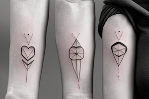 Matching tattoos for two sisters. Both sisters are taurus. Older sister was born in May 1984. Younger sister was born in April 1987. Minimalist design that is feminine tattoo idea