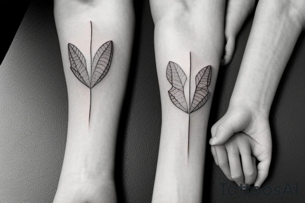 Matching tattoos for two sisters. Both sisters are taurus. Older sister was born in May 1984. Younger sister was born in April 1987. Minimalist design that is feminine. One to two inches in size. Line work tattoo tattoo idea