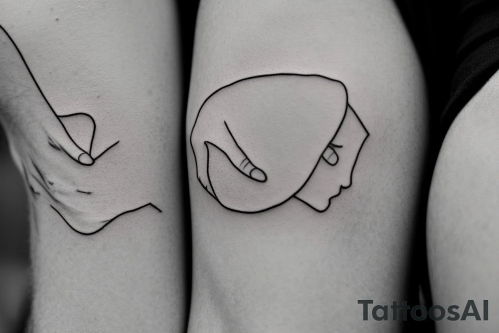 Two sisters hugging. Single line. Minimalist. Simple. Dainty. tattoo idea Two sisters hugging. Single line. Minimalist. Simple. Dainty. tattoo idea