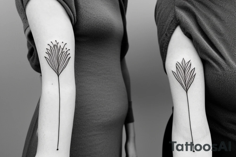 Two sisters holding eachother. Single line. Minimalist. Simple. Dainty. Floral. tattoo idea